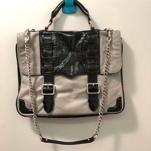 Rebecca Minkoff Schoolboy Satchel Grey/Black